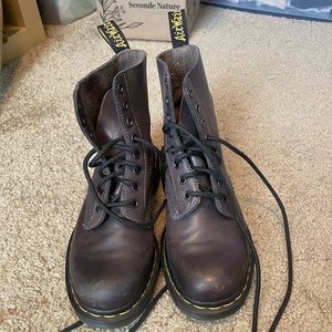 RARE Dr. Martens 1460 Pascal DARK BROWN WILD BUCK Combat Boots